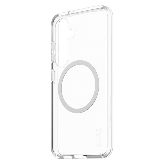 Case Urban Combat with White QI for Samsung Galaxy S25, Transparent, PanzerGlass