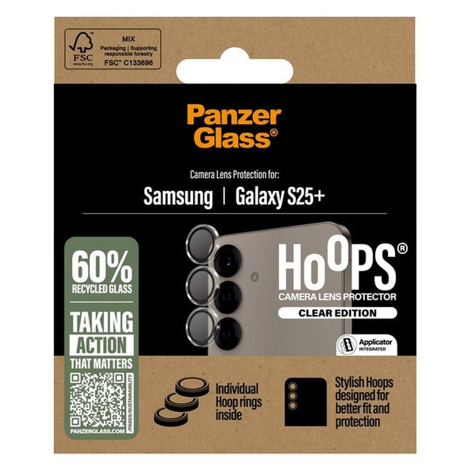 PanzerGlass - Rear Camera Lens Protector Hoops for Samsung Galaxy S25+, transparent