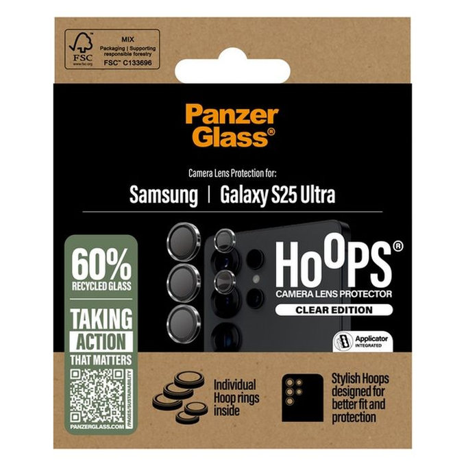 PanzerGlass - Rear Camera Lens Protector Hoops for Samsung Galaxy S25 Ultra, transparent
