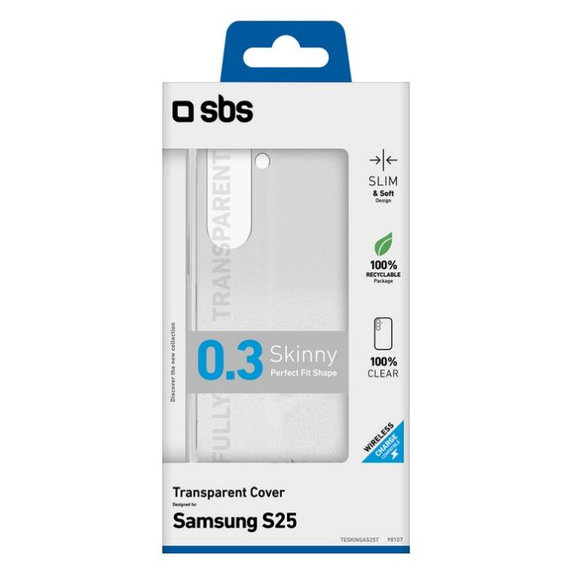 SBS - Case Skinny for Samsung Galaxy S25, transparent