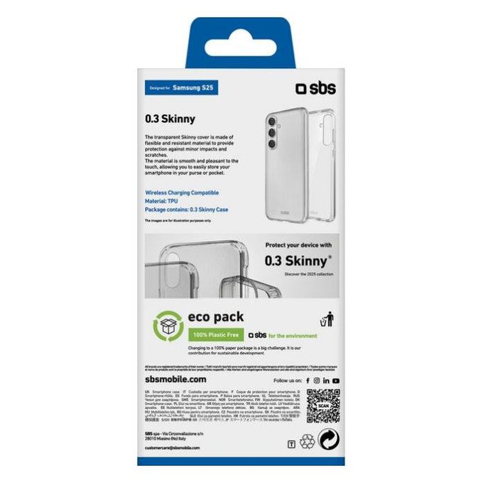 SBS - Case Skinny for Samsung Galaxy S25, transparent
