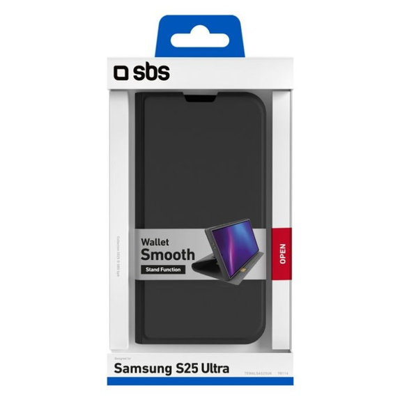 SBS - Case Book Wallet Smooth for Samsung Galaxy S25 Ultra, black