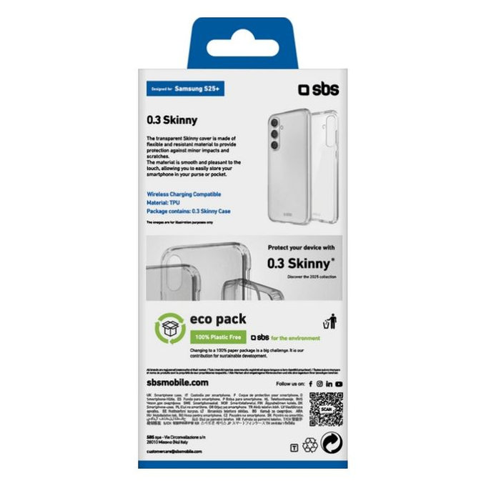 SBS - Case Skinny for Samsung Galaxy S25+, transparent