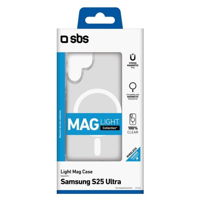 SBS - Case Light Mag for Samsung Galaxy S25 Ultra, transparent