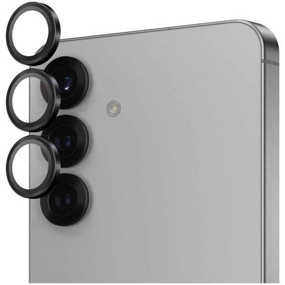 Camera Lens Protector Hoops for Samsung S25, Black, PanzerGlass