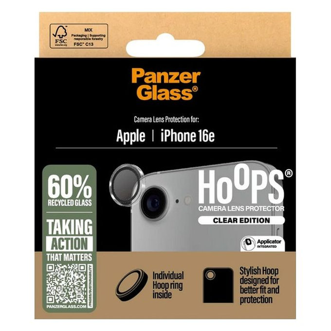 PanzerGlass - Rear Camera Lens Protector Hoops for iPhone 16e, black