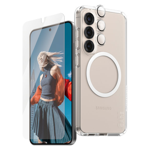 Bundle 3-in-1 for Samsung Galaxy S25, PanzerGlass