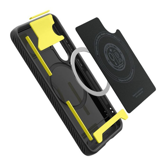 Spigen - Case Rugged Armor with MagSafe for Samsung Galaxy S25, Matte Black