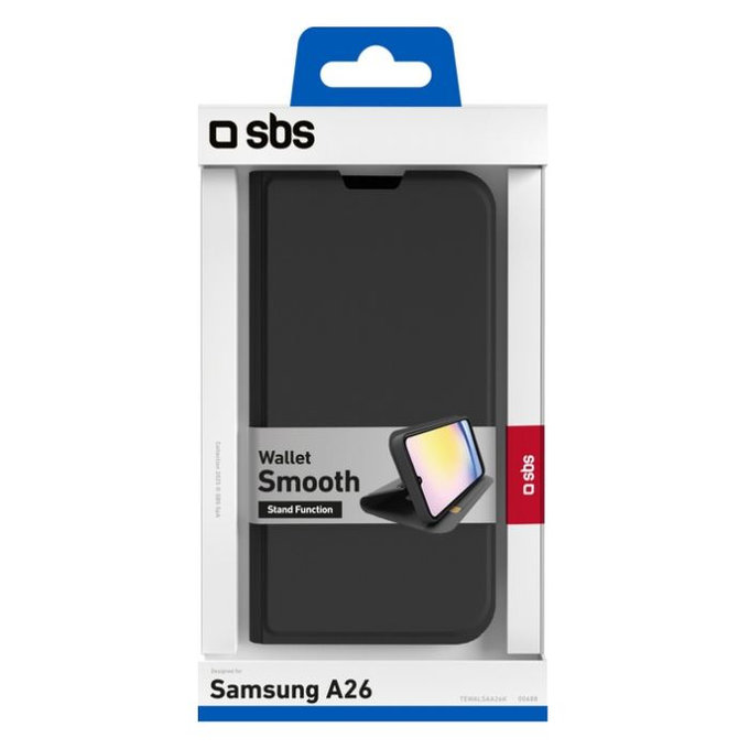 SBS - Case Book Wallet Smooth for Samsung Galaxy A26, black