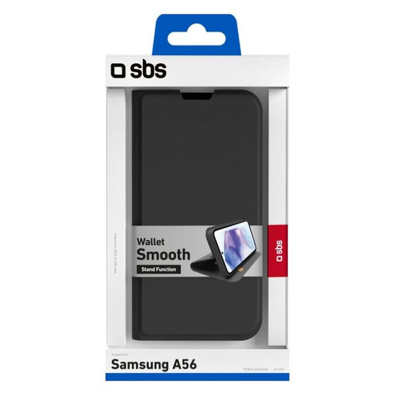 SBS - Case Book Wallet Smooth for Samsung Galaxy A56, black