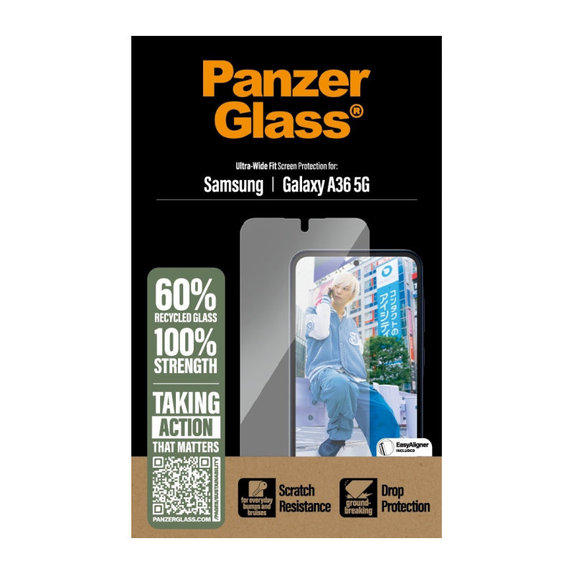 UWF Tempered Glass for Samsung A36 5G, Transparent, PanzerGlass