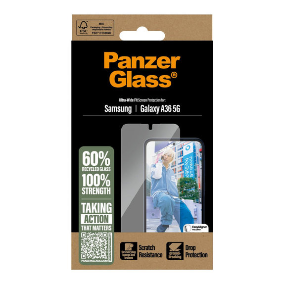 UWF Tempered Glass for Samsung A36 5G, Transparent, PanzerGlass