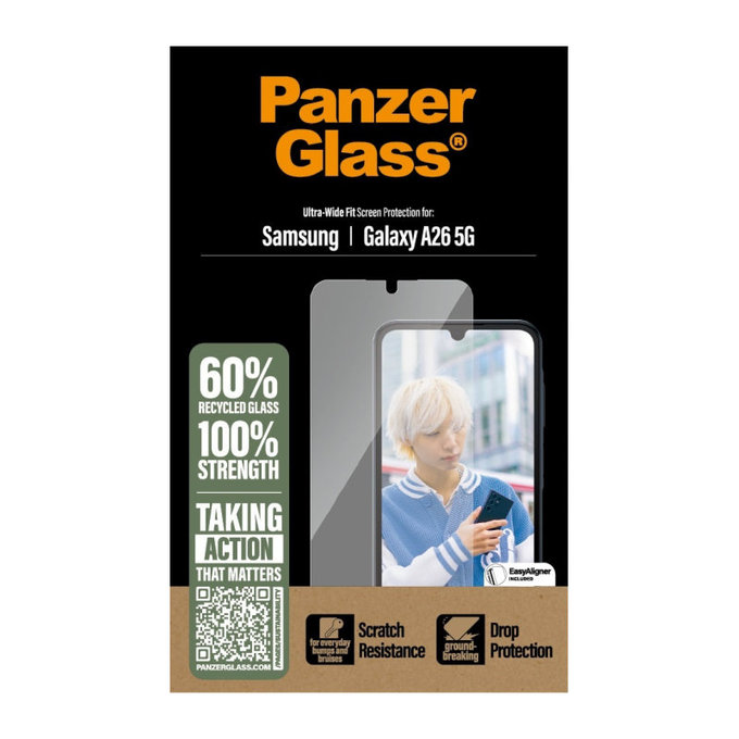 UWF Tempered Glass for Samsung A26 5G, Transparent, PanzerGlass