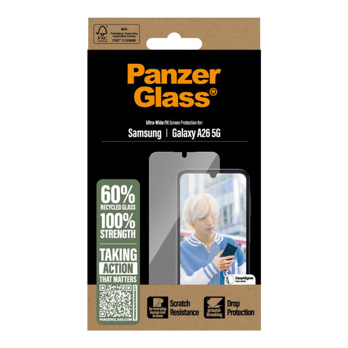 UWF Tempered Glass for Samsung A26 5G, Transparent, PanzerGlass