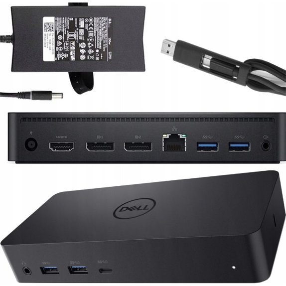 Dell D6000 - Docking Station (USB-C) + 130W Adapter Refurbished