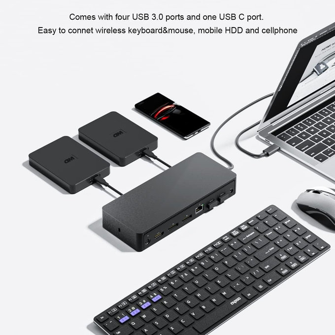 Dell D6000 - Docking Station (USB-C) + 130W Adapter Refurbished