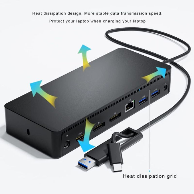 Dell D6000 - Docking Station (USB-C) + 130W Adapter Refurbished