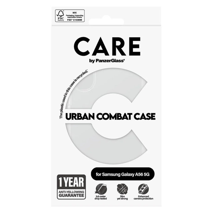 Case Urban Combat for Samsung Galaxy A56 5G, Transparent, PanzerGlass