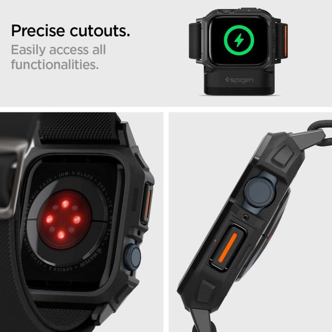 Spigen - Strap Lite Fit "Pro" for Apple Watch (44, 45mm), Matte Black