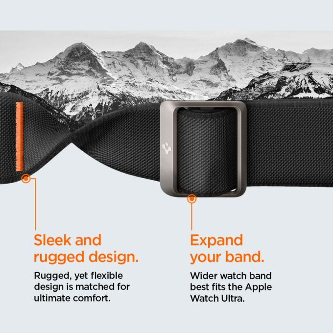 Spigen - Strap Lite Fit "Pro" for Apple Watch Ultra (49mm), Matte Black