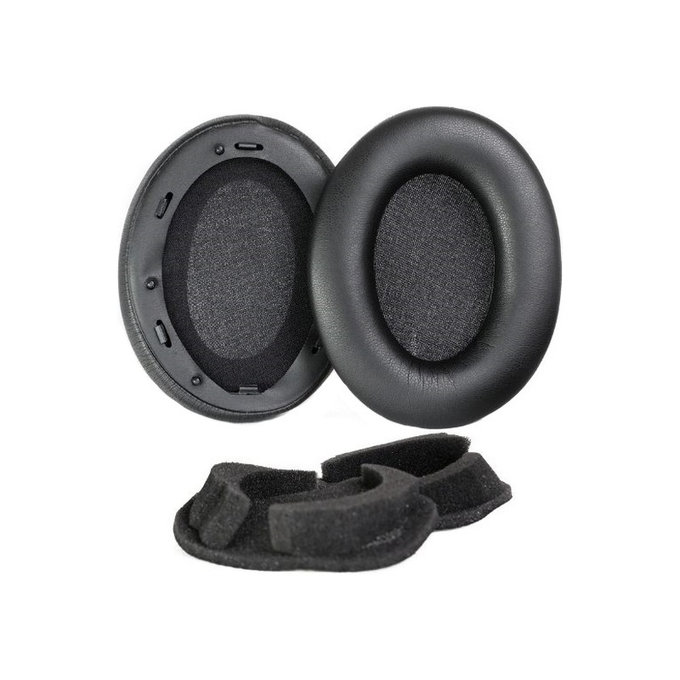 Replacement Ear Pads for Sony WH-1000XM3, Memory foam + PU leather, Black, 1 pair