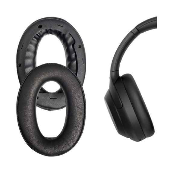 Replacement Ear Pads for Sony WH-1000XM4, Memory foam + PU leather, Black, 1 pair