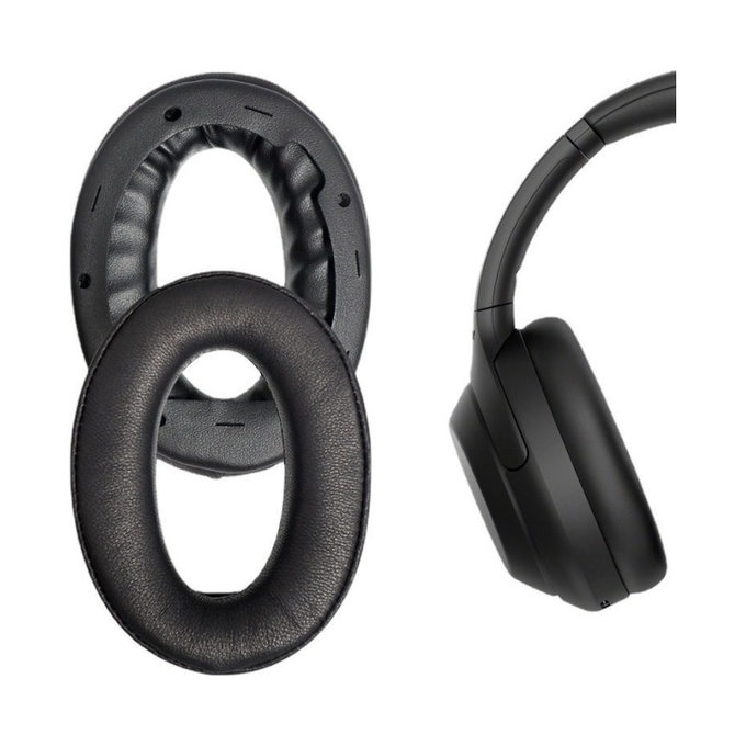 Replacement Ear Pads for Sony WH-1000XM4, Memory foam + PU leather, Black, 1 pair