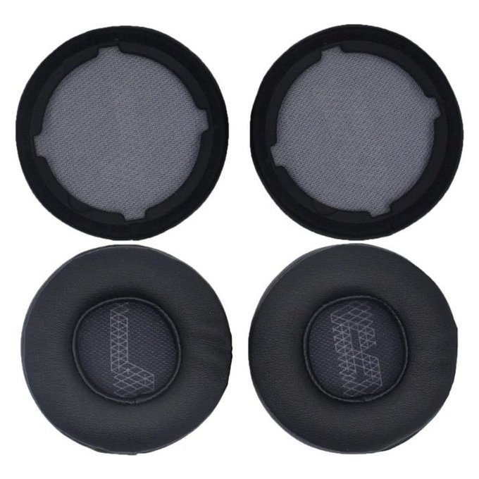 Replacement Ear Pads for JBL Live 400BT, 460NC, Memory foam + PU Leather, Black, 1 pair