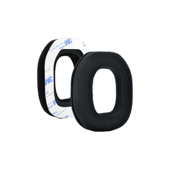Replacement Ear Pads for Logitech Astro A40, A50, Memory foam + Textile, Black, 1 pair