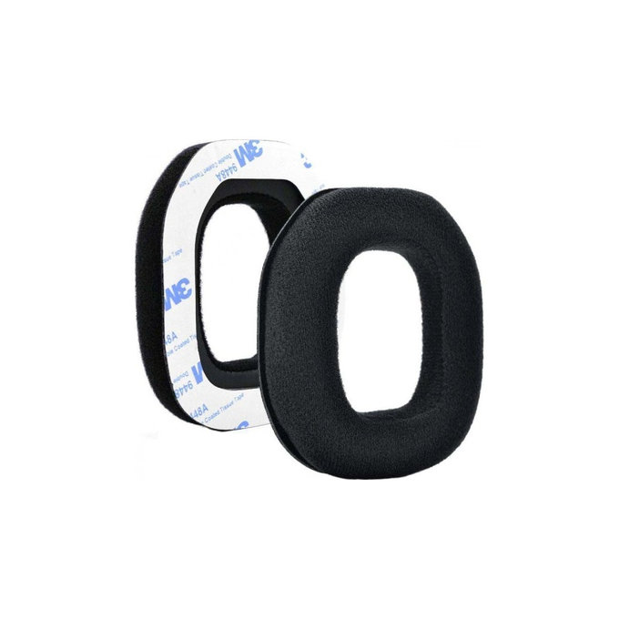 Replacement Ear Pads for Logitech Astro A40, A50, Memory foam + Textile, Black, 1 pair