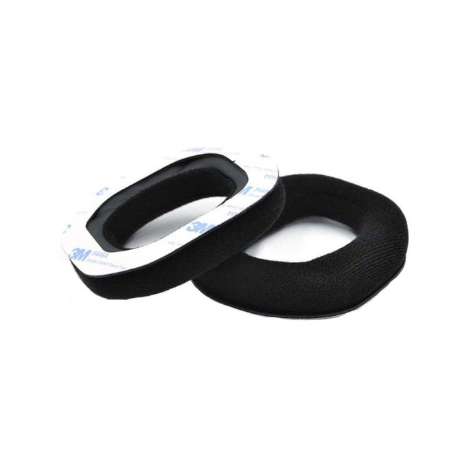 Replacement Ear Pads for Logitech Astro A40, A50, Memory foam + Textile, Black, 1 pair