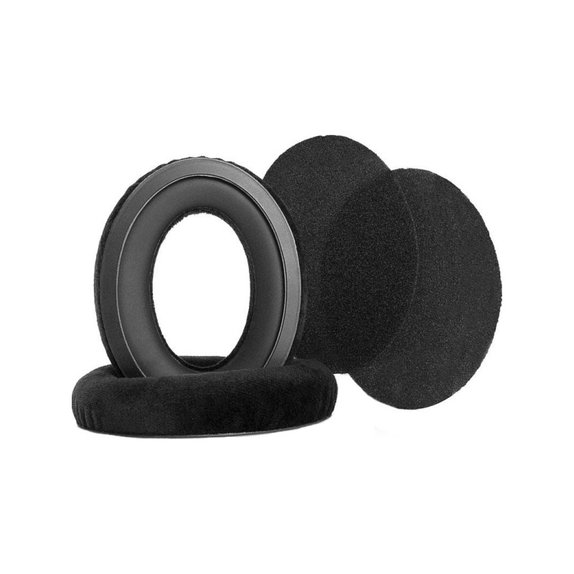 Replacement Ear Pads for Sennheiser HD598, Memory foam + Suede, Black, Cooling Gel, 1 Pair