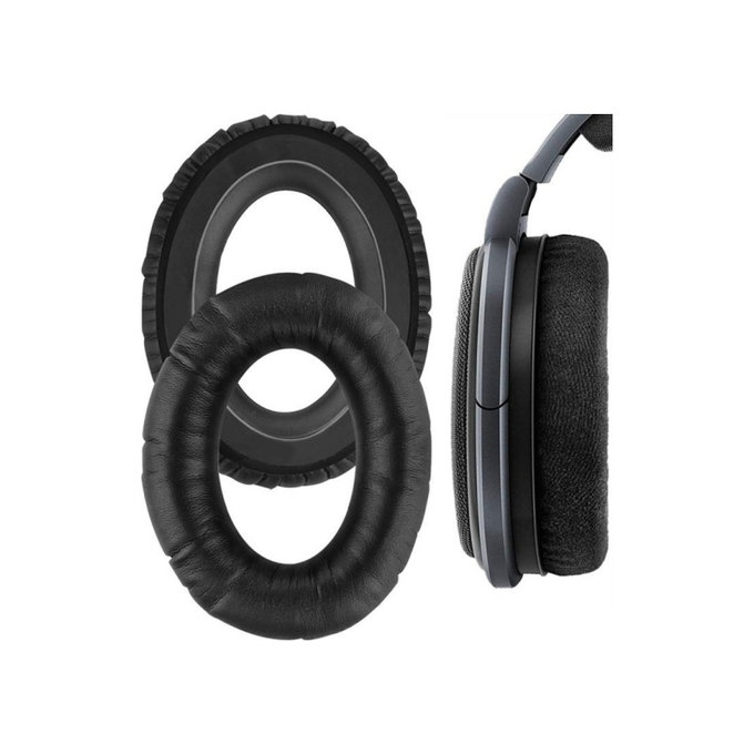 Replacement Ear Pads for Sennheiser HD650, Memory foam + PU leather, Black, 1 pair