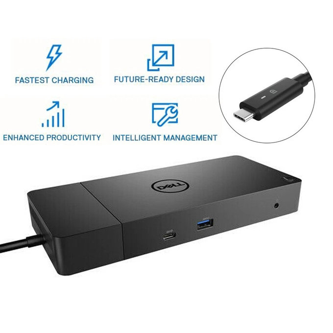 Dell WD19 K20A001 - Docking Station (USB-C) + 130W Adapter Refurbished