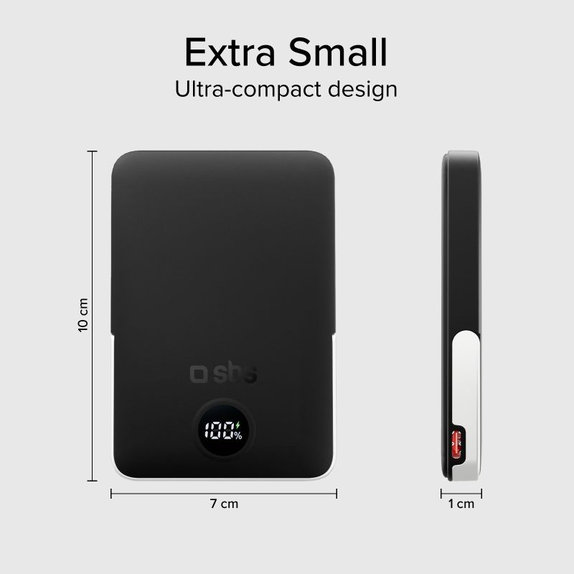 SBS - PowerBank 5000mAh, 20W, Power Delivery, Mag Stand, black