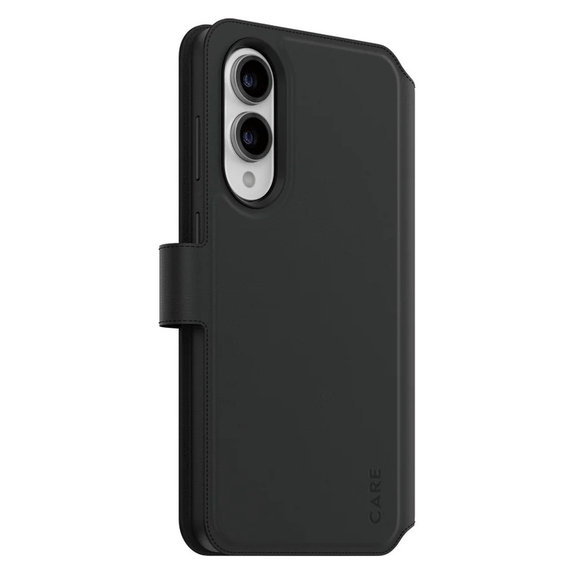 Case Wallet Tango Two-In-One with QI for Samsung Galaxy S25 Edge, Black, PanzerGlass