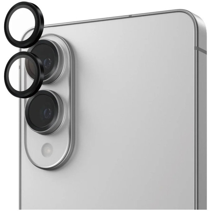 Camera Lens Protector Hoops for Samsung S25 Edge, Black, PanzerGlass