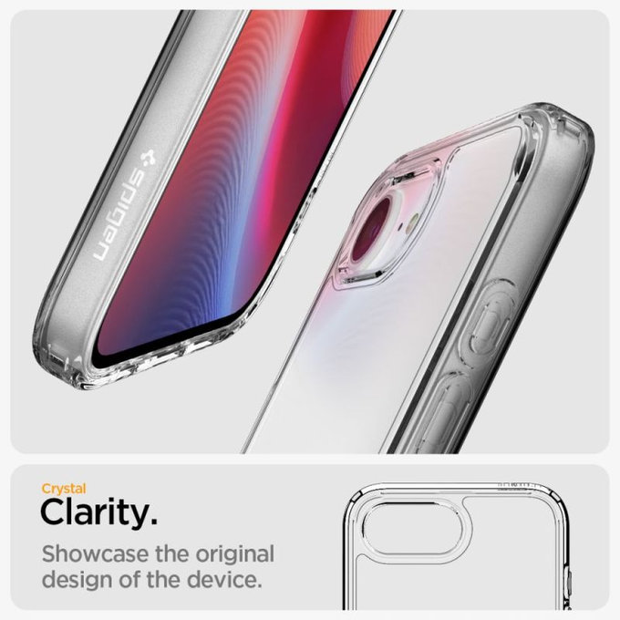 Spigen - Case Ultra Hybrid for iPhone 16e, crystal clear