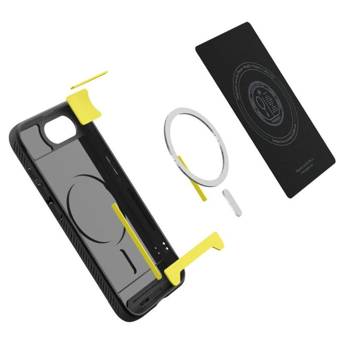 Spigen - Case Rugged Armor with MagSafe for iPhone 16e, Matte Black