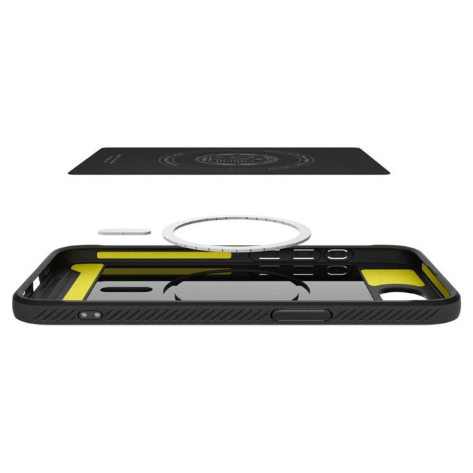 Spigen - Case Rugged Armor with MagSafe for iPhone 16e, Matte Black