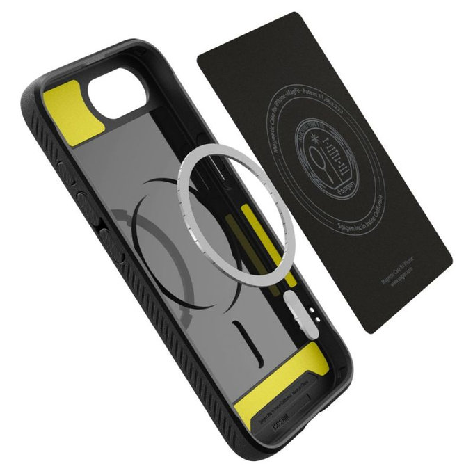 Spigen - Case Rugged Armor with MagSafe for iPhone 16e, Matte Black