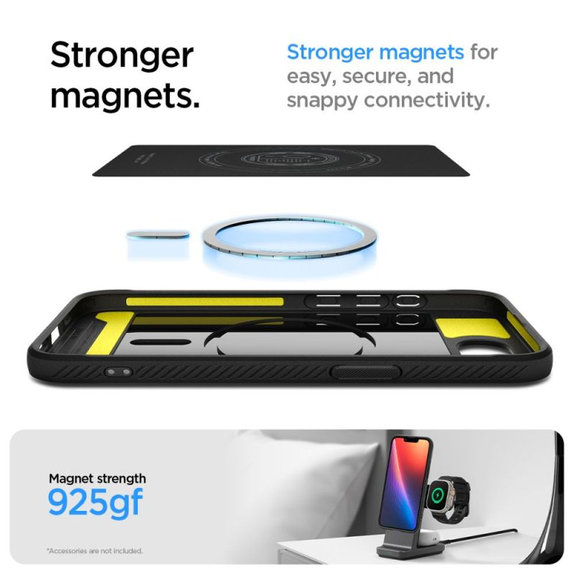 Spigen - Case Rugged Armor with MagSafe for iPhone 16e, Matte Black