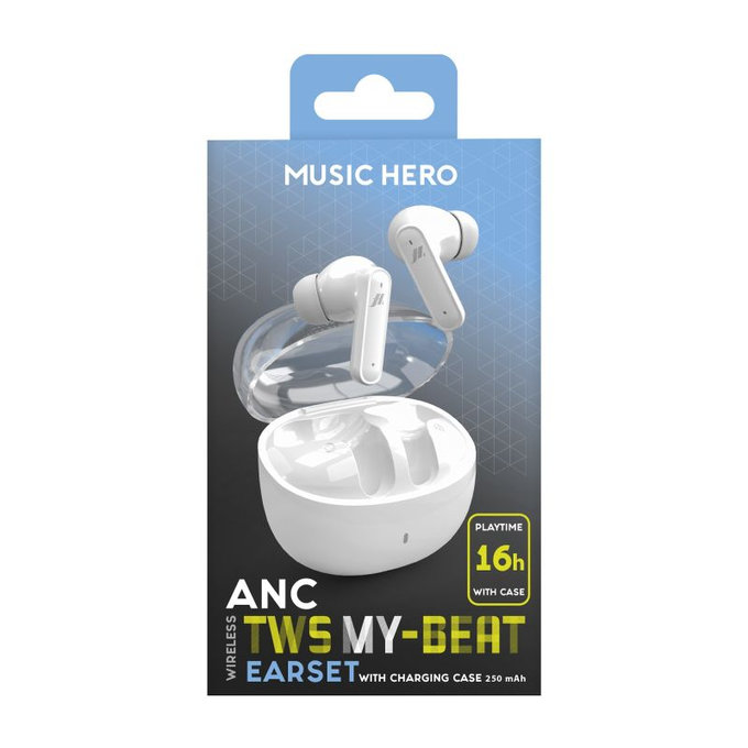 Music Hero - Wireless Earbuds TWS MY-BEAT, white