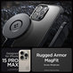 Spigen - Case Rugged Armor with MagSafe for iPhone 15 Pro Max, Matte Black
