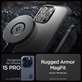 Spigen - Case Rugged Armor with MagSafe for iPhone 15 Pro, Matte Black