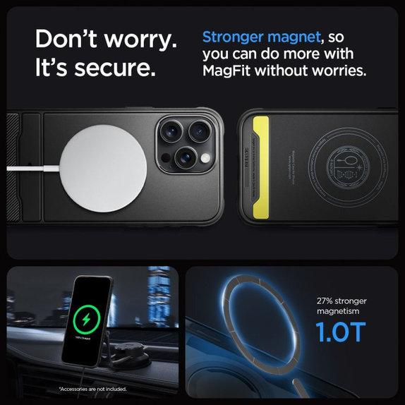 Spigen - Case Rugged Armor with MagSafe for iPhone 15 Pro, Matte Black
