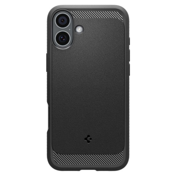 Spigen - Case Rugged Armor with MagSafe for iPhone 16, Matte Black