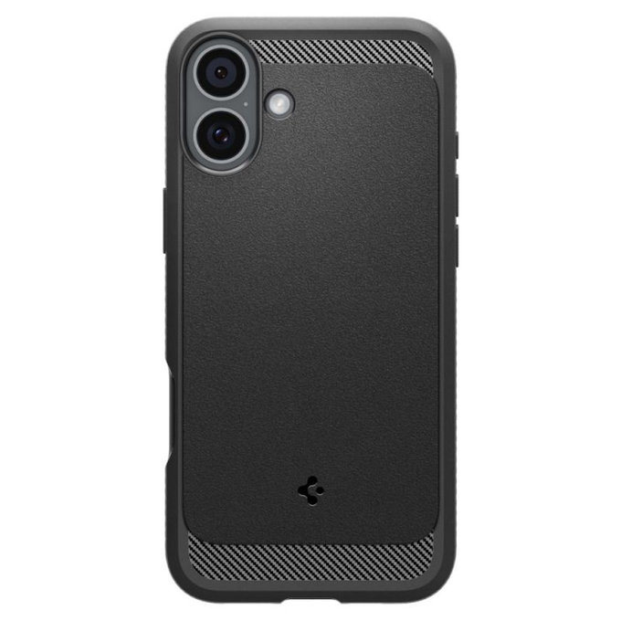 Spigen - Case Rugged Armor with MagSafe for iPhone 16, Matte Black