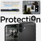 Spigen - Case Rugged Armor with MagSafe for iPhone 16, Matte Black