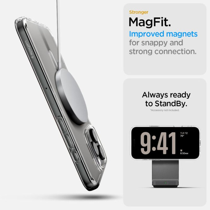 Spigen - Case Ultra Hybrid "T" with MagSafe for iPhone 16 Pro Max, white